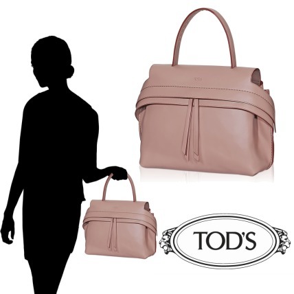 -17秋冬W新作トッズ バッグスーパーコピー  Tod's☆Small Wave Bag 2WAYストラップ付Rosy XBWAMRJ0200TOPM005