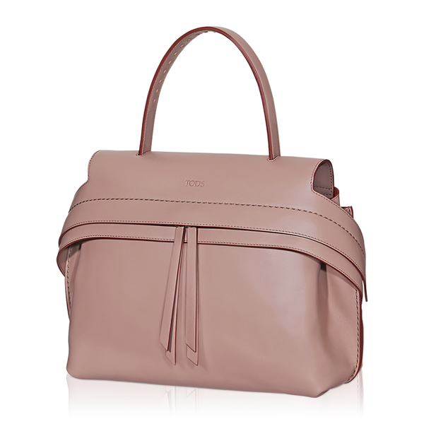 -17秋冬W新作トッズ バッグスーパーコピー  Tod's☆Small Wave Bag 2WAYストラップ付Rosy XBWAMRJ0200TOPM005